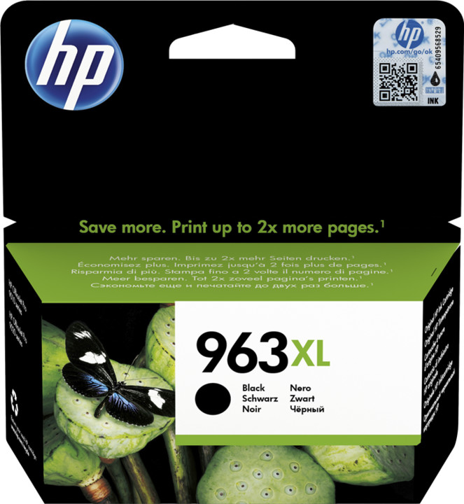 Inkoustová cartridge HP 3JA30AE, Officejet Pro 9010, 9012, black, No.963XL, originál