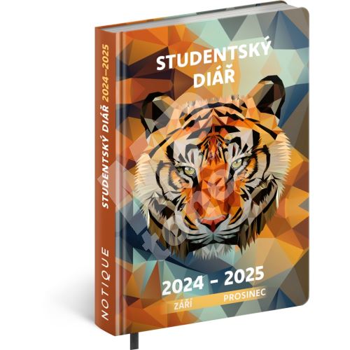 Studentský týdenní diář Notique Tygr, září 2024 – prosinec 2025, 9,8 x 14,5 cm 1