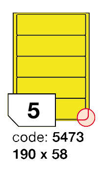 Samolepící etikety Rayfilm Office 190x58 mm 300 archů, fluo žlutá, R0131.5473D
