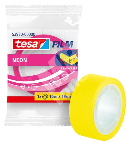 Lepící páska Tesafilm Neon, popisovatelná, 19mm x 10m, Tesa 6