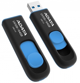 64GB ADATA UV128, USB flash disk 3.0, modrá