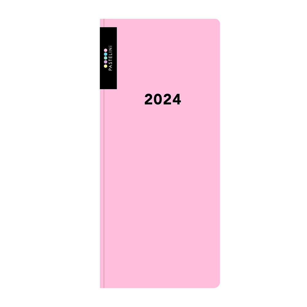 Diář PVC týdenní 2024 Pastelini, kapesní, růžová