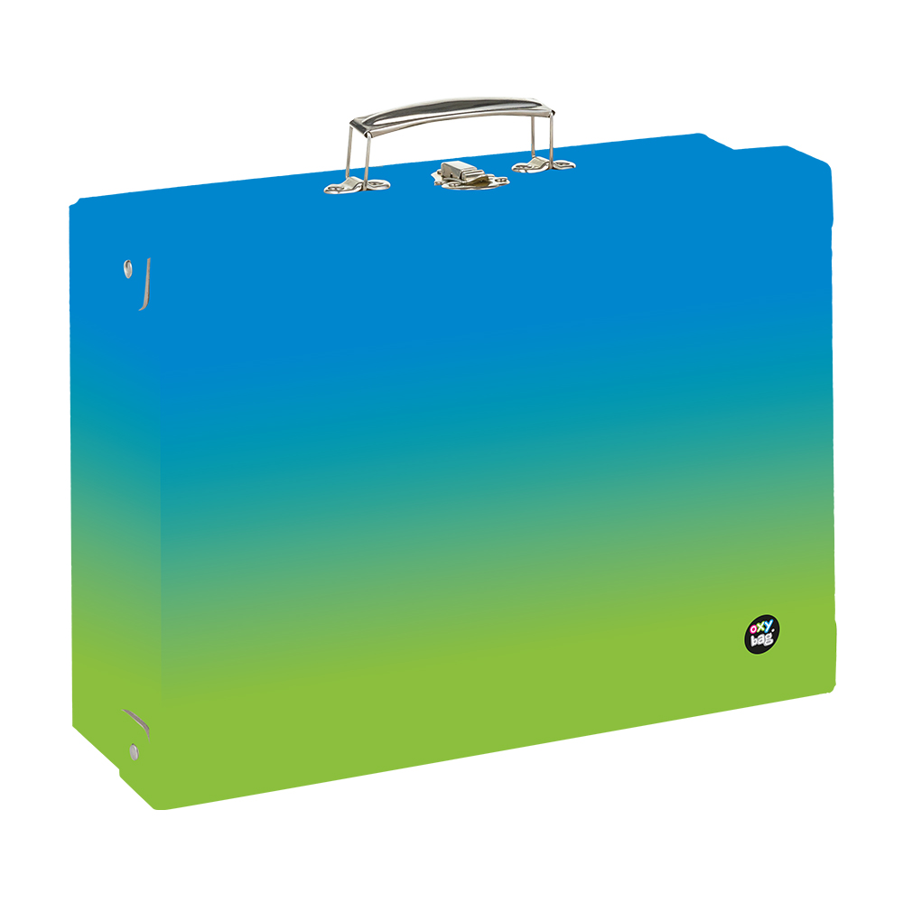 Kufřík lamino hranatý A4 Oxy Ombre Blue-green