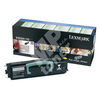 Toner Lexmark X203A11G black return originál 1
