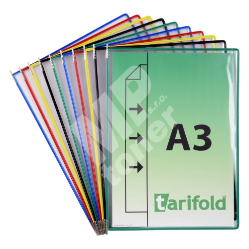 Tarifold závěsný rámeček s kapsou, A3, otevřený bokem, mix barev, 10 ks 1