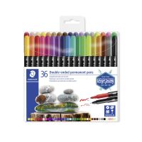 Permanentní popisovače Staedtler Twin-tip, 36 barev, oboustranné Permanentní popisovače Staedtler Twin-tip, 36 barev, oboustranné