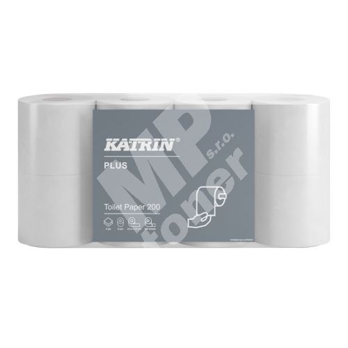 Papír toaletní Katrin Plus Toilet 200 - 2 vr. bílý / 8 ks (104749) 1