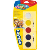 Colorino barvy na obličej, suché, štěteček, 5 barev 1 (1)