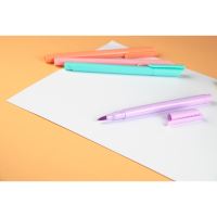 Popisovače Kores Pastel Style, štětcový hrot, 6 barev 5 (4)