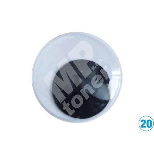 Oči samolepící kulaté Luma 20mm, 20ks 1