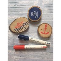 Popisovač Monami Deco Marker 460, hrot 2 mm, fluo red 3 (2)