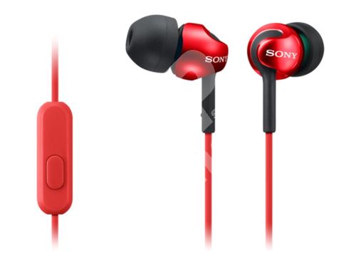 Sony sluchátka MDR-EX110AP, handsfree, červené 1