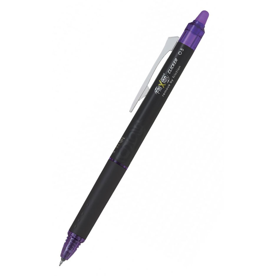 Kuličkové pero Pilot Frixion Point Clicker, fialová, 0,5, vymazatelný