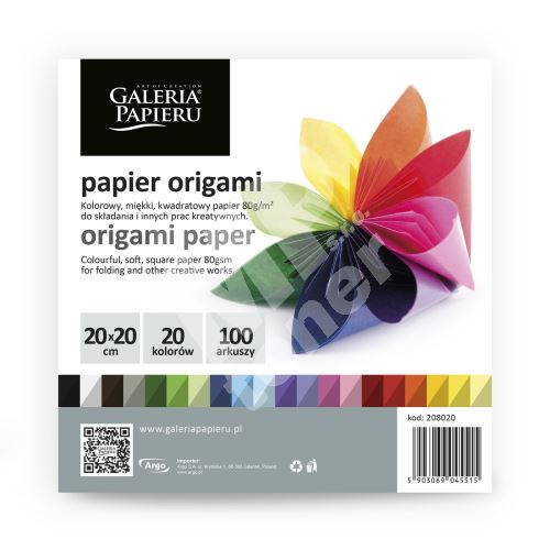 Origami papír barevný 20x20cm, 100ks 1