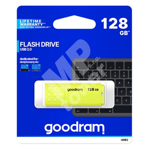 128GB Goodram UME2, USB flash disk 2.0, žlutá 1