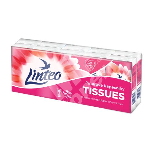 Linteo 3vrstvé papírové kapesníky, 10 × 10 ks 1
