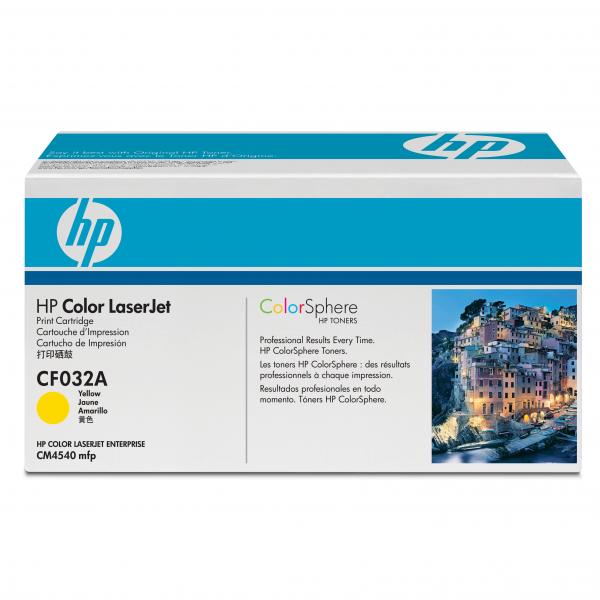 Toner HP CF032A, Color LaserJet CM4540, CM4540f, CM4540fskm, yellow, originál