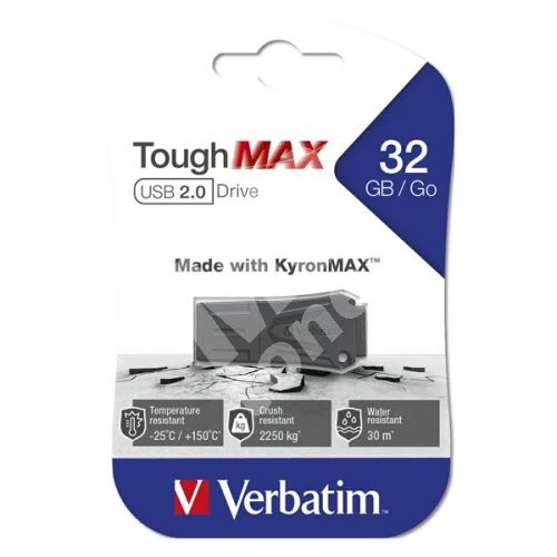 32GB Verbatim ToughMAX, USB flash disk 2.0, 49331, černý 1
