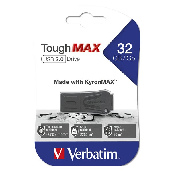 32GB Verbatim ToughMAX, USB flash disk 2.0, 49331, černý