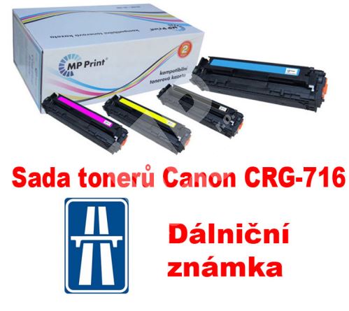 Sada tonerů Canon CRG-716, CMYK, MP print + dálniční známka 1