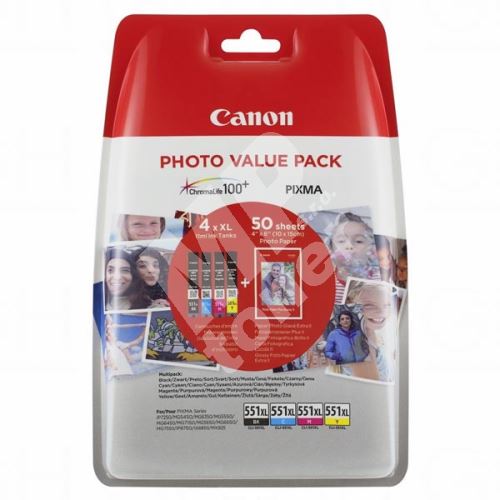 Cartridge Canon CLI-551XL, CMYK, 6443B006, originál 1
