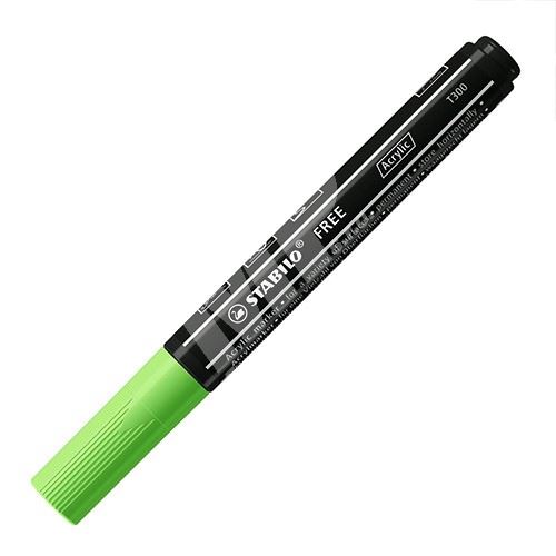 STABILO FREE Acrylic akrylový popisovač T300 Kulatý hrot 2-3 mm - světle zelený 1
