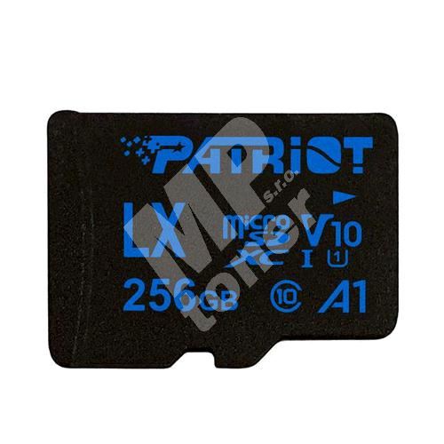 Patriot 256GB microSDXC V10 A1, class 10 U1 až 90MB/s + adapter 1