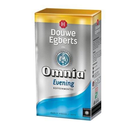 Káva Douwe Egberts Omnia Evening, bez kofeinu, mletá, pražená, 250 g
