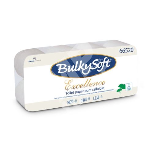 Toaletní papír BulkySoft Excellence 3vr., 250út., 28,75m, celulóza, 8 rolí 1