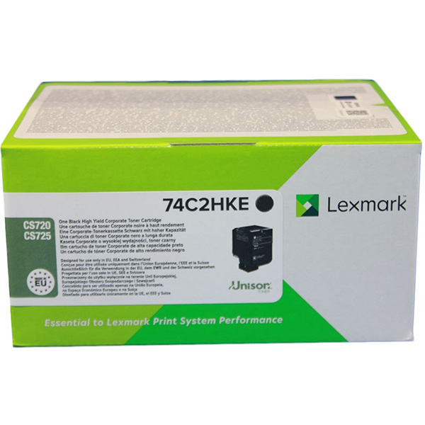 Toner Lexmark 74C2HKE, CS720de, CS720dte, CS725de, CS725dte, black, originál