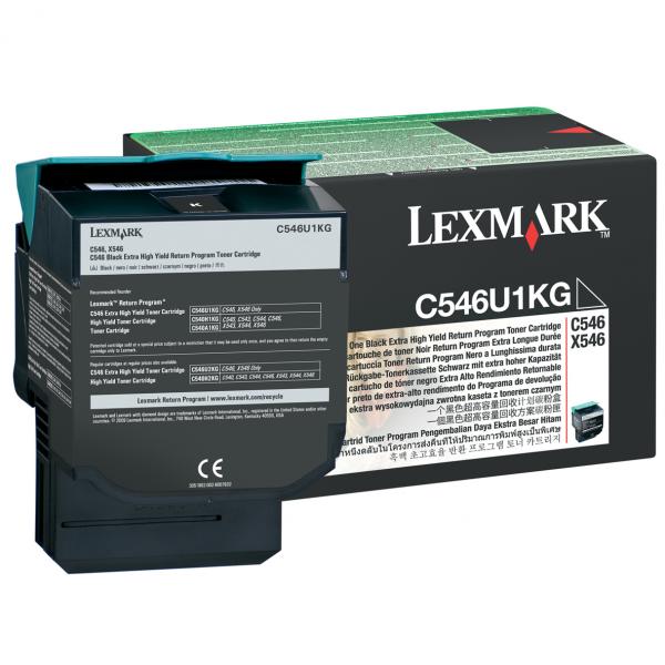 Toner Lexmark C546/X546, C546U1KG, black, return, originál