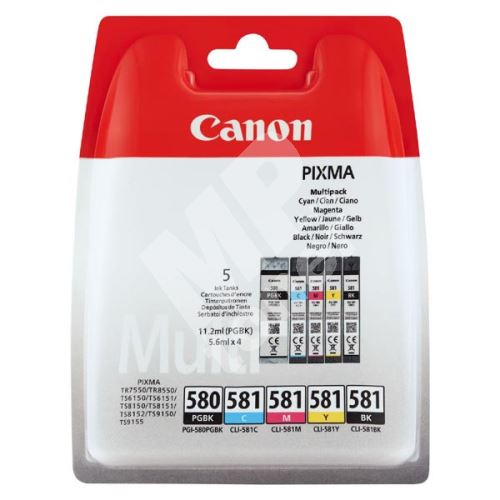 Cartridge Canon PGI-580PGBK/CLI-581CMYBK, 2078C005, CMYK+PGBK, originál 1