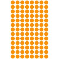 Etikety na ruční popis kolečko průměr 8 mm - světle oranžové - 3178 3 (2)