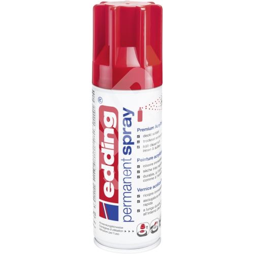 Akrylový sprej Edding 5200, dopravní červená lesklá, 200 ml 1