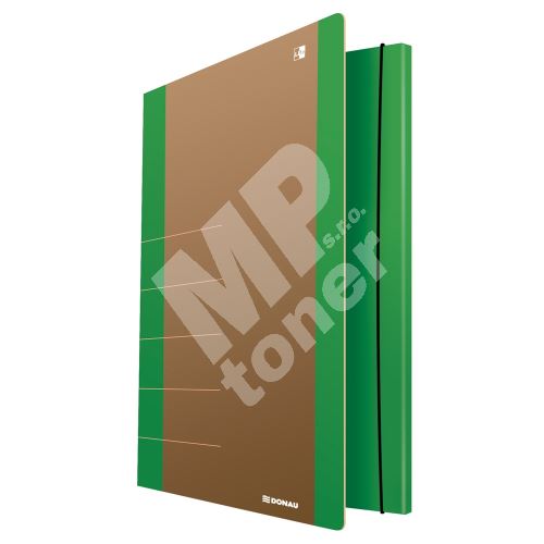 Donau Life spisové desky s gumičkou A4, karton, neonově zelené 1