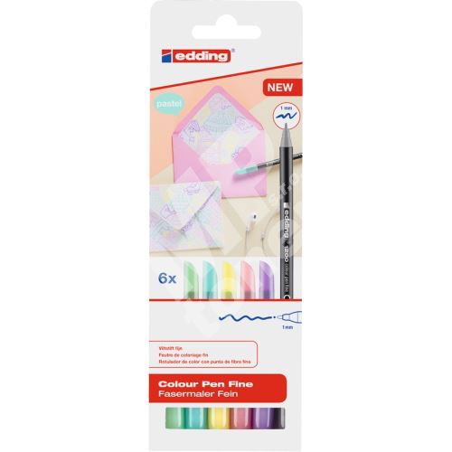 Fixy Edding 1200, sada 6 ks, pastel 1