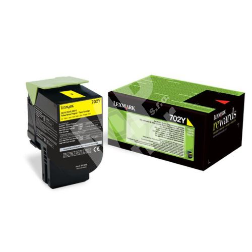 Toner Lexmark 70C20Y0, yellow, originál 1