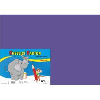 Kreslící karton A1, 180g, fialový, 10 listů