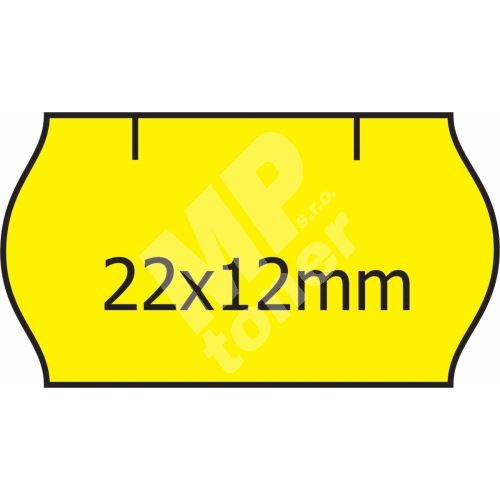 Cenové etikety 22 x 12 CONTACT žlutá (44) 1