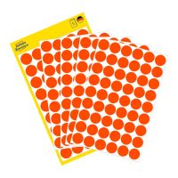 Etikety na ruční popis kolečko průměr 12 mm - světle červené - 3147 2 (1)