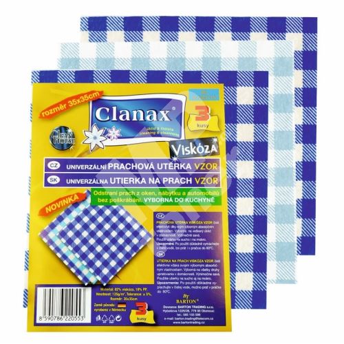 Clanax Univerzální prachová utěrka Petr Vzor různé barvy 35 x 35 cm 3 kusy 1