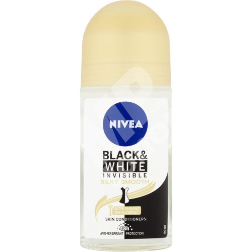 Nivea Black &amp, White Invisible Silky Smooth kuličkový antiperspirant, 50 ml 1