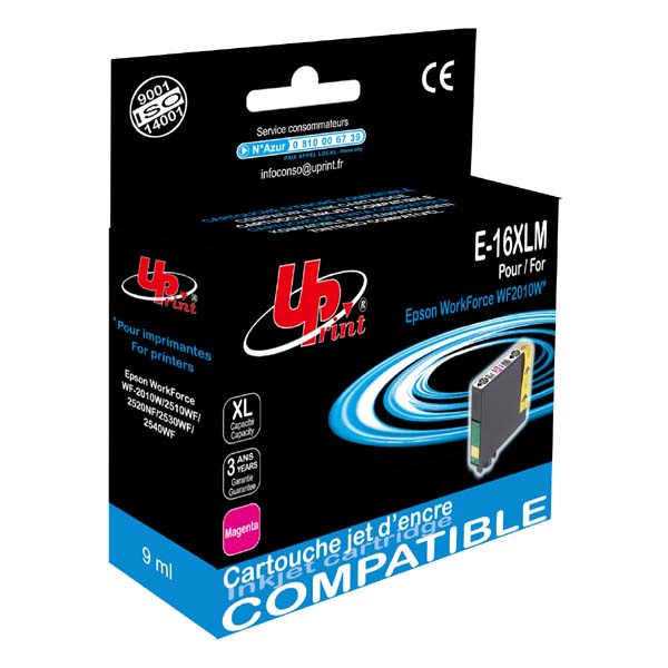Kompatibilní cartridge Epson C13T16334010, WF-2540WF, WF-2520NF, magenta, 16XL, UPrint