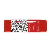 Kuličkové pero Caran d'Ache "849 Keith Haring", černá náplň M, bílé tělo Kuličkové pero Caran d'Ache "849 Keith Haring", černá náplň M, bílé tělo