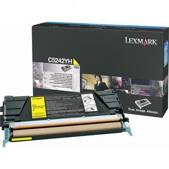 Toner Lexmark C524, žlutá, 00C5242YH, originál
