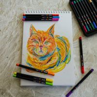 Uni Posca sada voskových pastelek, 24 ks, mix barev 11 (10)