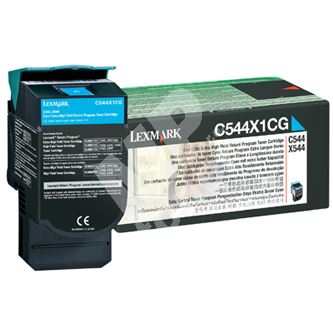 Toner Lexmark X544x, 0C544X1CG, modrý, originál 1