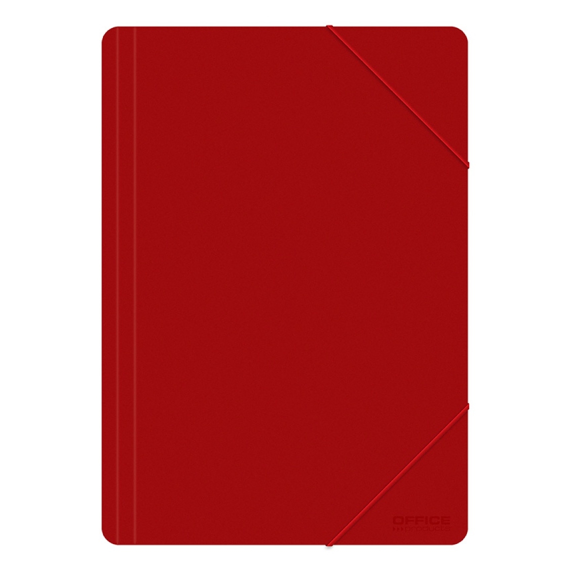 Spisové desky s gumičkou Office, A4, PP, 3 klopy, červené