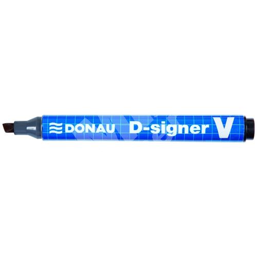 Donau D-oil lakový popisovač, 4 mm, zkosený hrot, černý 1