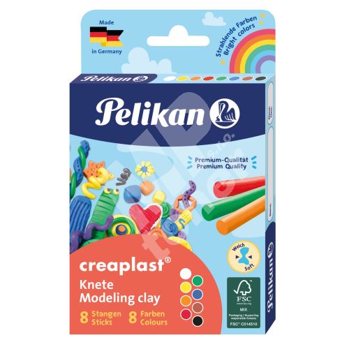 Plastelína Pelikan Creaplast, 8 barev 1